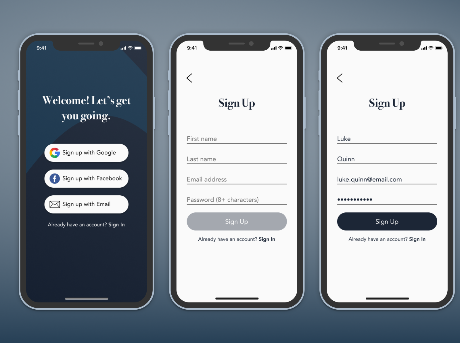 Daily UI #001 – Sign Up by Matthew Farquharson on Dribbble