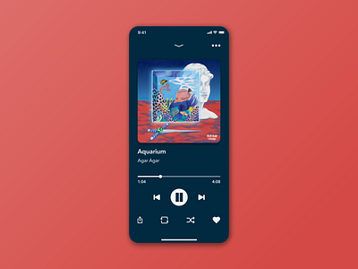 Daily UI #009 – Music player app daily ui 009 dailyui dailyuichallenge design figma minimal mobile music music app music player music player ui ui ux