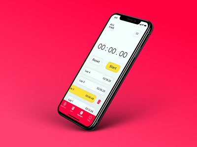 Stopwatch App app design figma minimal mobile stopwatch ui ux