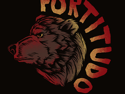 Fortitudo Bear branding cartoon concept design illustration logo vector