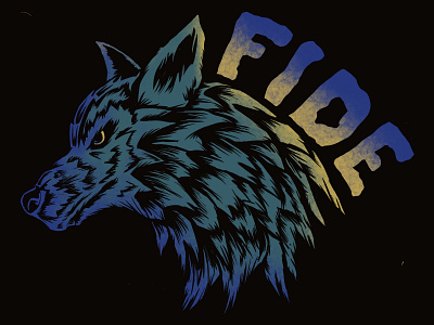 Fide Wolf branding cartoon concept design illustration logo tshirt vector wolf