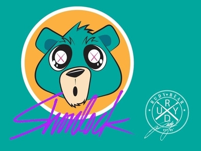 Rudy Bear bear branding cartoon design logo vector