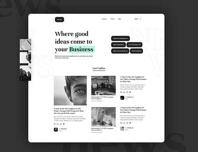 EntryM Social Magazine app design ui ux web website