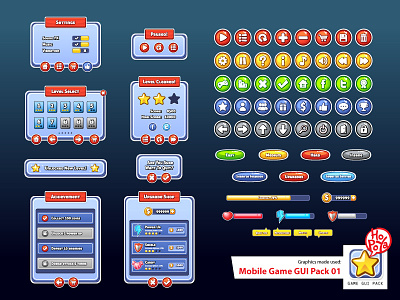 Mobile Game GUI Pack 01