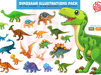 Dinosaur Illustrations Pack