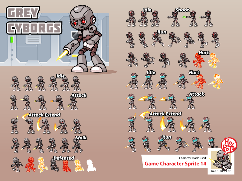 Game Character Sprite 02 by Mahmud Fajar Rosyadi on Dribbble