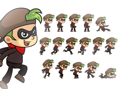 Thief Boy Game Sprites by Mahmud Fajar Rosyadi on Dribbble