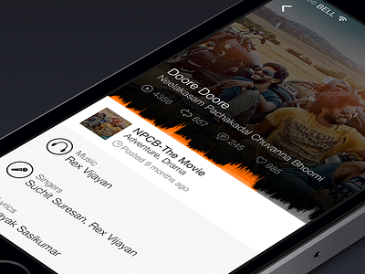 SoundCloud -Music Player animation clean icons ios7 iphone music player