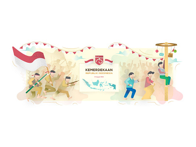 Happy Independence Indonesia design illustration independence day ui design