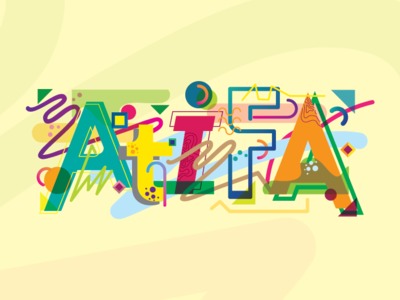 - ATIFA - design explore gradient color typhography vector