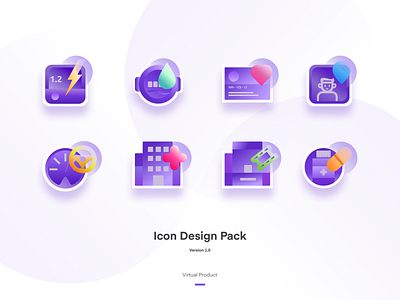 Icon design packs - Virtual product 1.0 design gradient design icon design icon set icons ui design