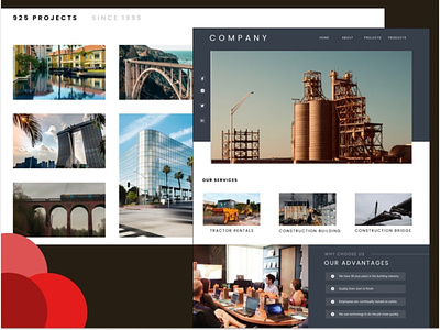 Home company profile branding company profile design landing page concept
