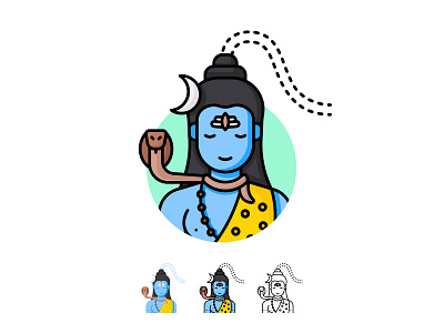 Lord Shiva Icon god goddess icon iconography icons icons pack illustration indian indian god ui ux
