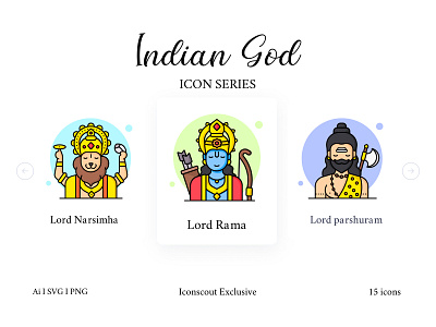 Indian God And Goddess Icon Pack god goddess hindu hinduism icon iconography icons icons pack india rama worship