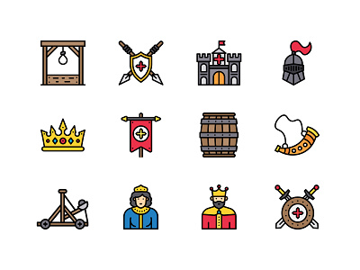 Medieval Iconpack design free freebies icon iconography icons icons pack medieval royalty