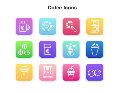 Cofee Icons app icon cofee icon iconography icons icons pack ui ux