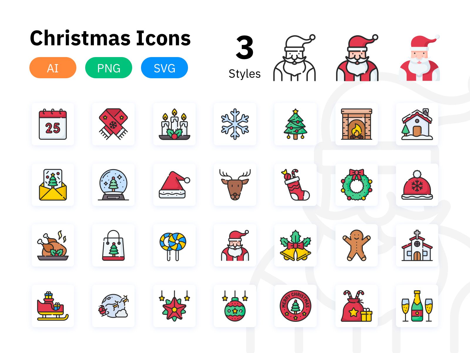 Christmas Icon Pack by Nickunj for IconScout on Dribbble