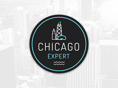 #04 - Chicago Badge badge chicago city icon illustration