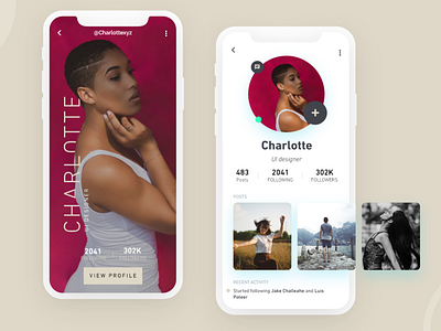 Daily UI Challenge 008/100 - Profie page for Mobile app