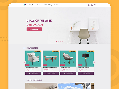 Daily UI Challenge 026/100 - Maynooth Furniture Landing Page 100uichallenge adobe xd ankur tripathi daily 100 challenge dailychallenge dailyui dailyuichallenge furniture design furniture website ui ux ui design uidesign web design webdesign