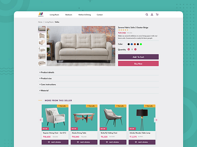 Daily UI Challenge 028/100 - Maynooth Furniture Product Page
