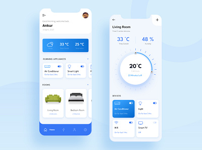 Daily UI Challenge 032/100 - Smart Home App 100uichallenge ankur tripathi concept daily 100 challenge dailychallenge dailyui dailyuichallenge design smart home app smarthome