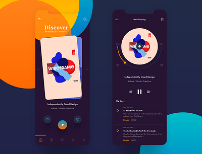 Daily UI Challenge 034/100 - Podcast App - Concept 100uichallenge adobe xd ankur tripathi app design concept daily 100 challenge dailychallenge dailyui dailyuichallenge design podcast podcast app podcast art uidesign