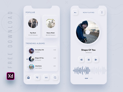 Daily UI Challenge 038/100 - Music App