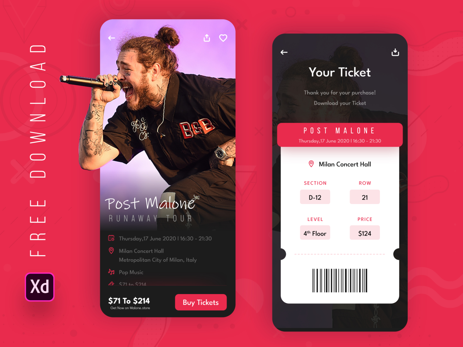 Daily UI Challenge 040/100 - Event App Concept - (Freebie) By Ankur ...