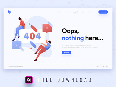 Daily UI Challenge 041/100 - 404 Error Page - (Freebie)