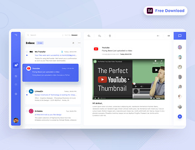 Daily UI Challenge 049/100 - Mailbox Concept (Freebie) 100uichallenge adobe xd ankur tripathi client mail daily 100 challenge dailychallenge dailyui dailyuichallenge free download freebie mail ui design mail web app mailbox ui ui design ui inspiration ux webdesign