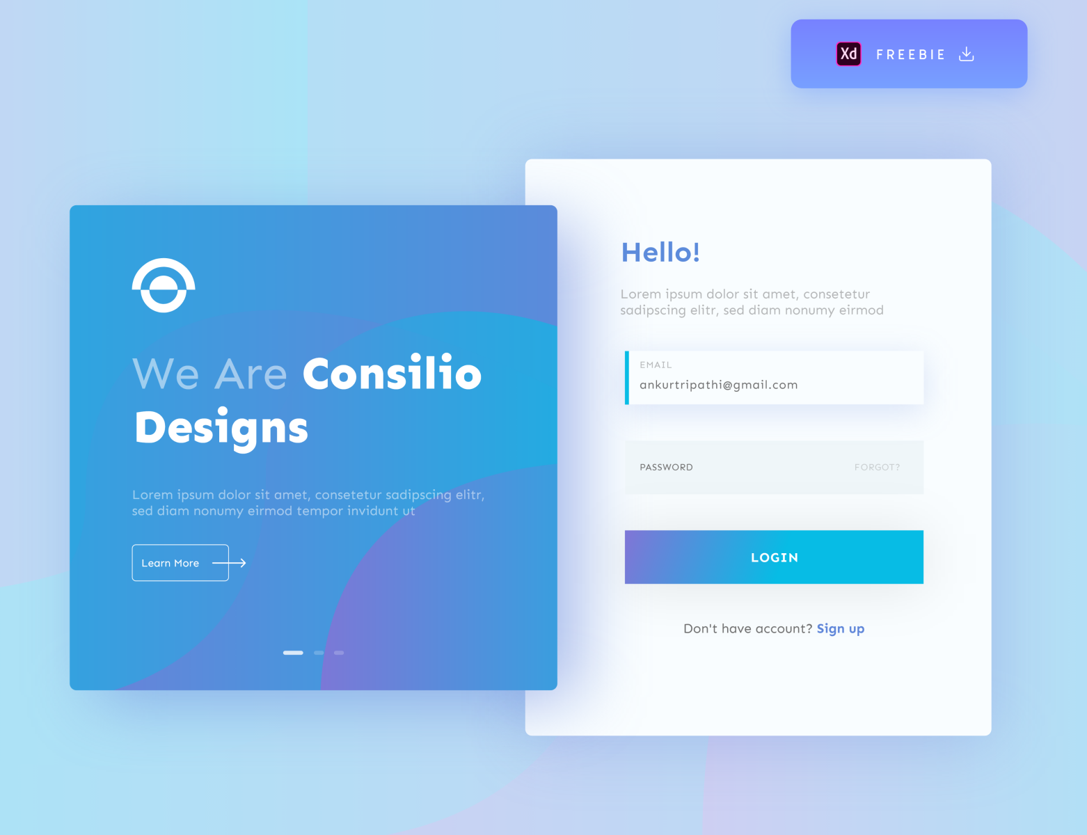 Daily UI Challenge 068/100 - Login Screen Design - (Freebie) by Ankur ...