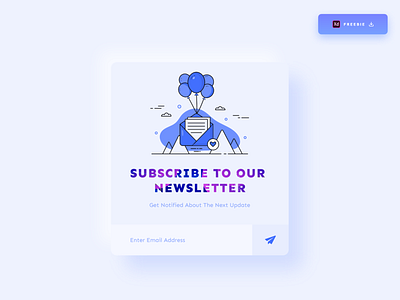 Daily UI Challenge 072/100 - Subscribe to newsletter - (Freebie)