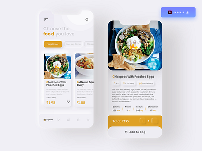 Daily UI Challenge 079/100 - Food Order App  - (Freebie)