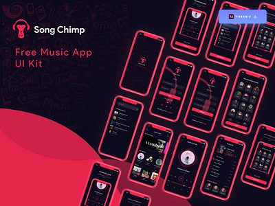 Daily UI Challenge 087/100 - Song Chimp Music App - (Freebie)