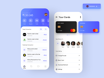 Daily UI Challenge 099/100 - Mobile Banking App Concept by Ankur ...