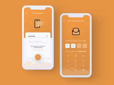 OTP Screens UI Design adobe xd ankur tripathi app design creative appdesign creative login design login app design login ui login ui design loginui one time password ui orange otp otp app design otp screens ui otp ui ui ui ux uidesign uiux