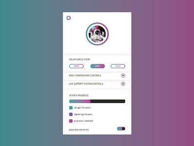 Daily UI #007 Settings astronaut dailui daily challange settings page
