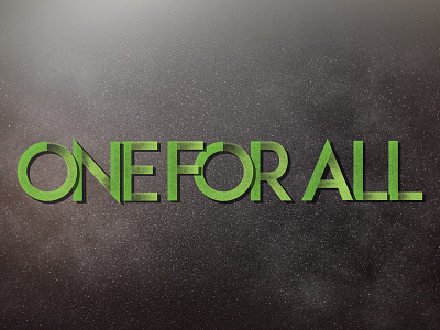One For All one for all texture type typography
