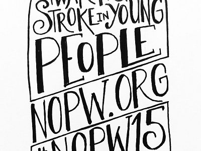 NOPW.ORG hand lettering t shirt type typography
