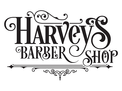 Harvey's Barber Shop signage