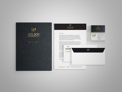 Wilson Law Identity Package gold foil stamp identity package wilson law