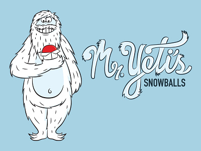 Mr Yeti Final Logo brand hand lettering illustration logo yeti