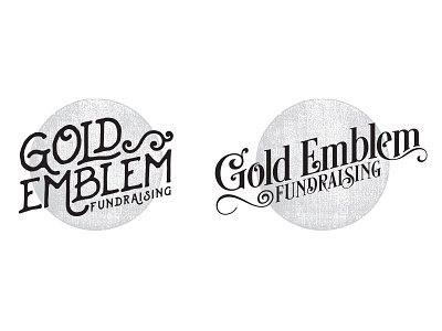 Gold Emblem Fundraising identity logo