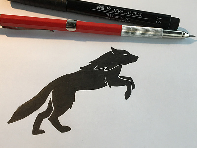 Wolf Sketch branding logo wolf