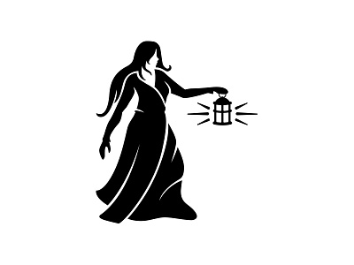 Lucerna Lady lady lantern light logo woman