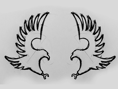 Knighthawks Sketch hawk logo navy sketch