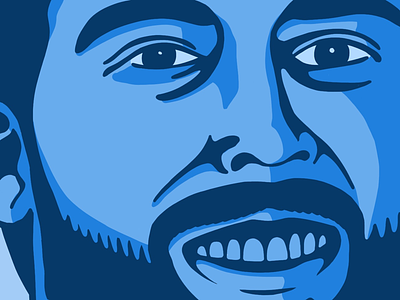 Blue man illustration procreate