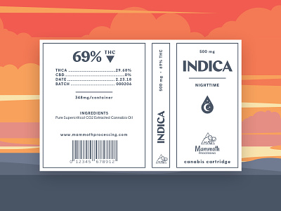 Indica Sticker branding canabis design identity marijuana sticker