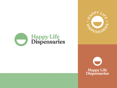 Happy Life Dispensaries branding design icon identity logo oklahoma